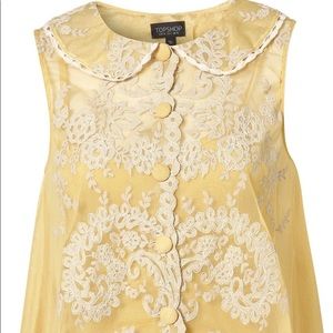 topshop peterpan collar victorian lace top